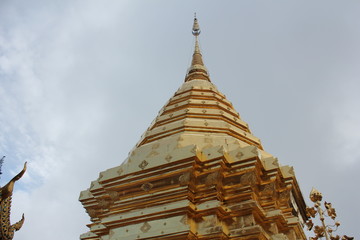 Wat Phra That Doi Suthep in Chiang Mai. The attractive sightseeing place for tourists and landmark of Chiang Mai,Thailand
