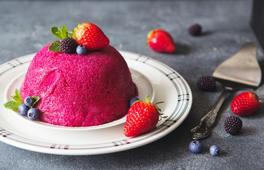 Traditional summer pudding