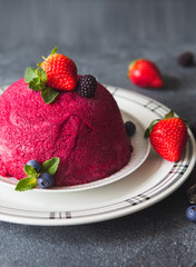 Traditional summer pudding