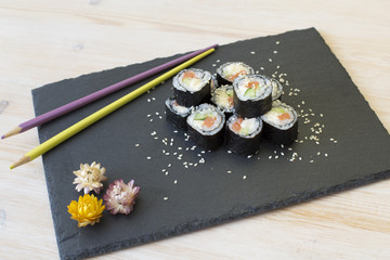 Japanese sushi rolls