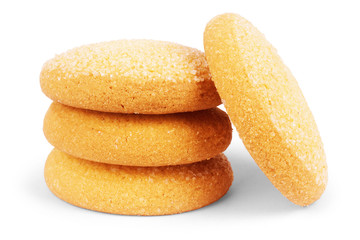 Oatmeal cookies  on white background