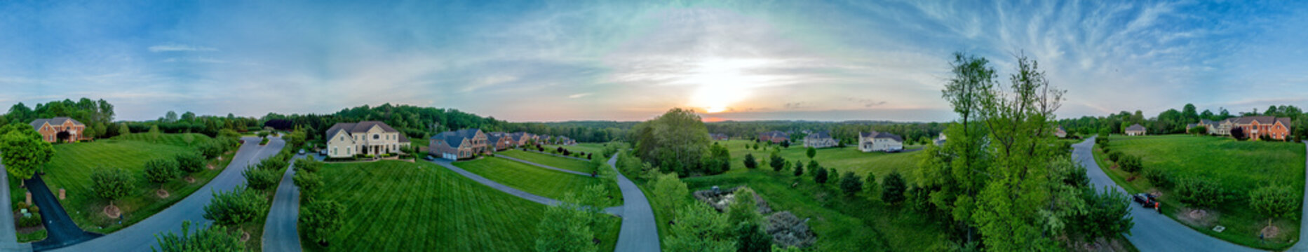 Maryland County Houses Aerial View