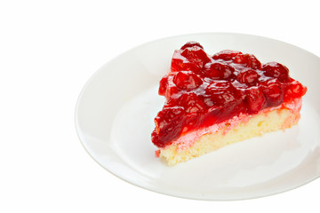delicious cheesecake with strawberries