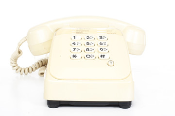Old retro vintage telephone desk phone. EU