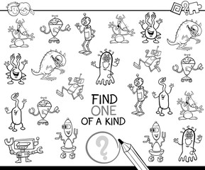 one of a kind game coloring page © Igor Zakowski