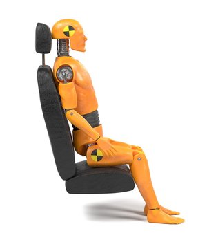 realistic 3d render of crash test dummy