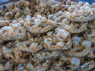 Thai sweetmeat, wheel shape snack