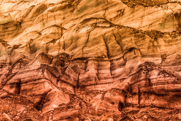 Glacier close up at sunset