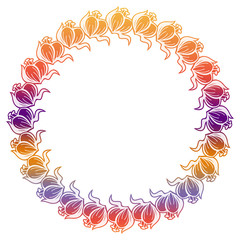 Beautiful round gradient frame. 