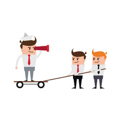 businessman captain cute cartoon icon image vector illustration design