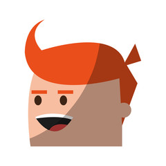 happy cartoon man head icon image vector illustration design