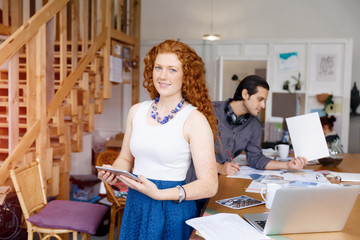 Young woman in office