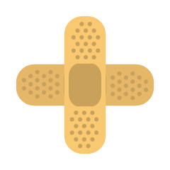 crossed adhesive bandages healthcare icon image vector illustration design 