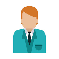 faceless man with blue uniform blazer icon image vector illustration design 