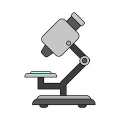 gray color graphic microscope science tool vector illustration