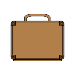 color graphic executive briefcase with handle vector illustration