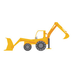 excavator or backhoe construction heavy machinery icon image vector illustration design