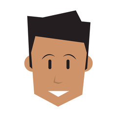 face of happy man icon image vector illustration design