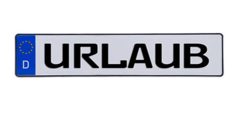 Fototapeta premium Autoschild Urlaub
