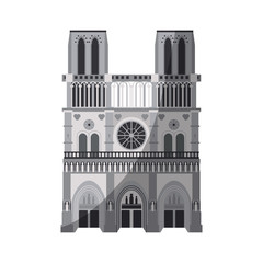 notre dame de paris cathedral icon image vector illustration design