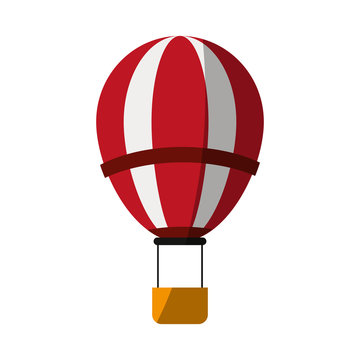 hot air balloon icon image vector illustration design