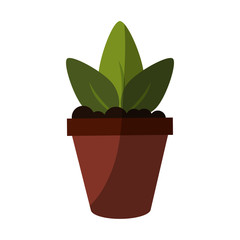 plant in pot icon image vector illustration design