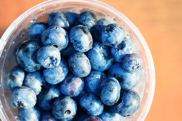 fresh berries blueberries close-up scattered