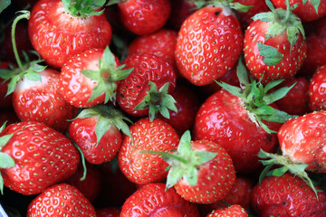 Ripe strawberry macro berries summer