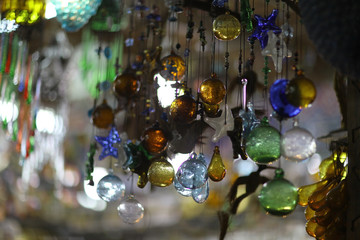 Naklejka premium glass decoration light background east