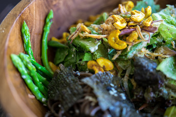 the Japanese soba with vegetables