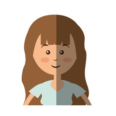 happy woman cartoon icon over white background. vector illustration