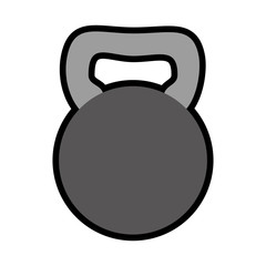 dumbbell icon over white background. vector illustration