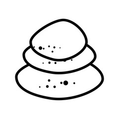 volcanic stones icon over white background. spa center concept. vector illustration