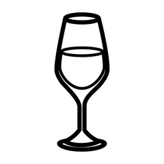 wineglass icon over white background. vector illustration