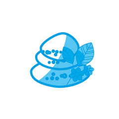 volcanic stones icon over white background. spa center concept. vector illustration