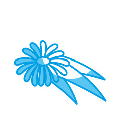 Obraz premium flower icon over white background. vector illustration