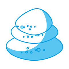 volcanic stones icon over white background. spa center concept. vector illustration