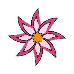 flower icon over white background. vector illustration