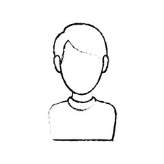 man avatar icon over white background. vector illustration