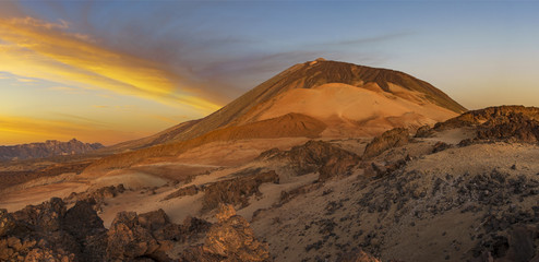 Dawn on the volcano Teide, Tenerife.