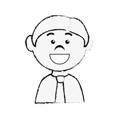 businessman cartoon icon over white background. vector illustration