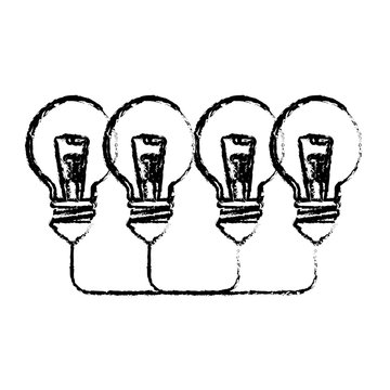 bulbs lights icon over white background. vector illustration