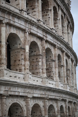 Fototapeta premium Fragment of the wall of the ancient Colosseum. Rome, Italy