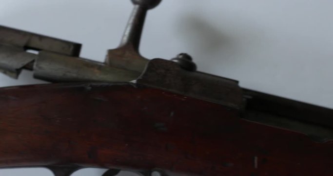 Old antique German military rifle