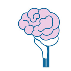 Human brain icon over white background. colorful design. vector illustration