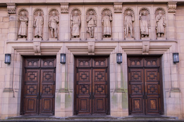 Three doors into impressive academic building