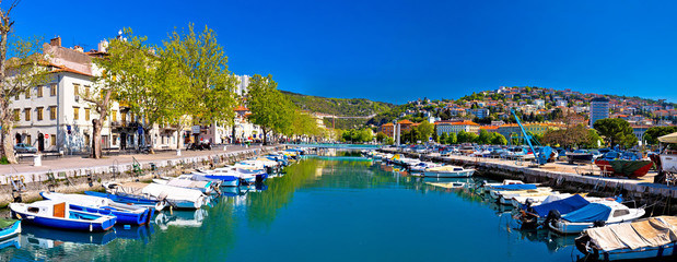 Rjecina river in Rijeka panoramic view