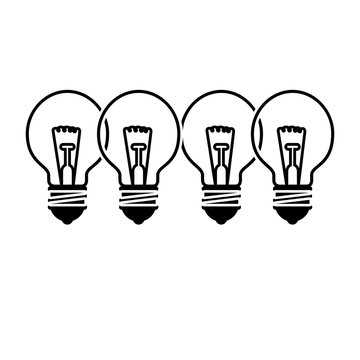 bulbs lights icon over white background. vector illustration