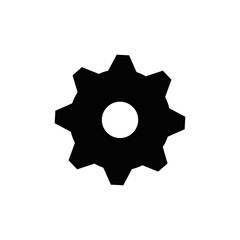 gear wheel icon over white background. vector illustration