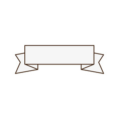decorative ribbon icon over white background. vector illustration